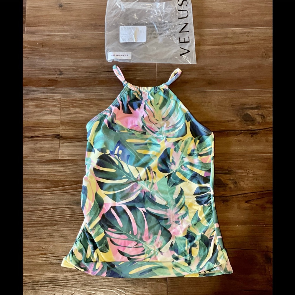 NEW - Venus Calypso ruched side halter tankini